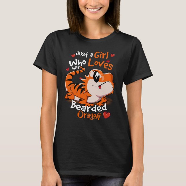Camiseta Sólo Una Chica Que Ama Sus Dragones Con Cabeza  (Anverso)
