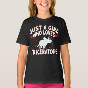 Camiseta Sólo una chica que ama Triceratops
