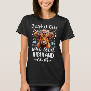 Camiseta Solo Una Chica Que Ama Vacas Highland Escocesas Hi