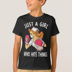 Camiseta Solo una chica que golpea cosas Enfermera Boxeo 