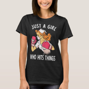 Camiseta Solo una chica que golpea cosas Enfermera Boxeo