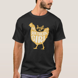 Camiseta Solo una chica sureña granja de pollos linda vinta