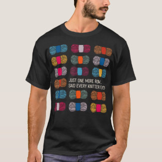 Camiseta Solo una fila más Divertido Tejido Ganchillo