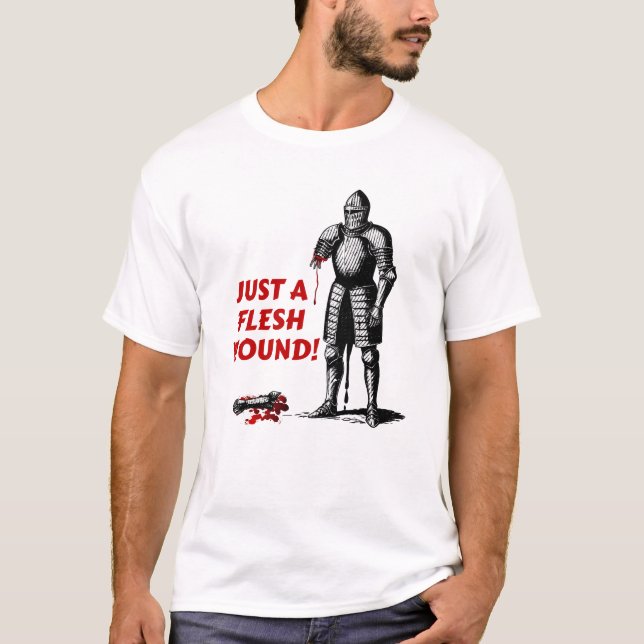 Camiseta Solo una herida superficial al estilo medieval (Anverso)