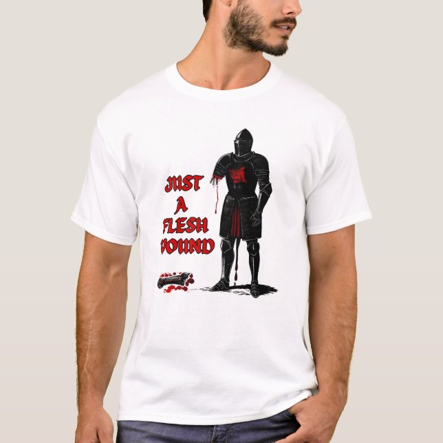 Camiseta Solo una herida superficial al estilo medieval (Anverso)