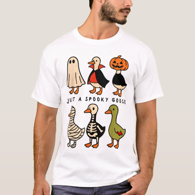 Camiseta Solo una imbécil ganso Halloween Silly Goose (Anverso)