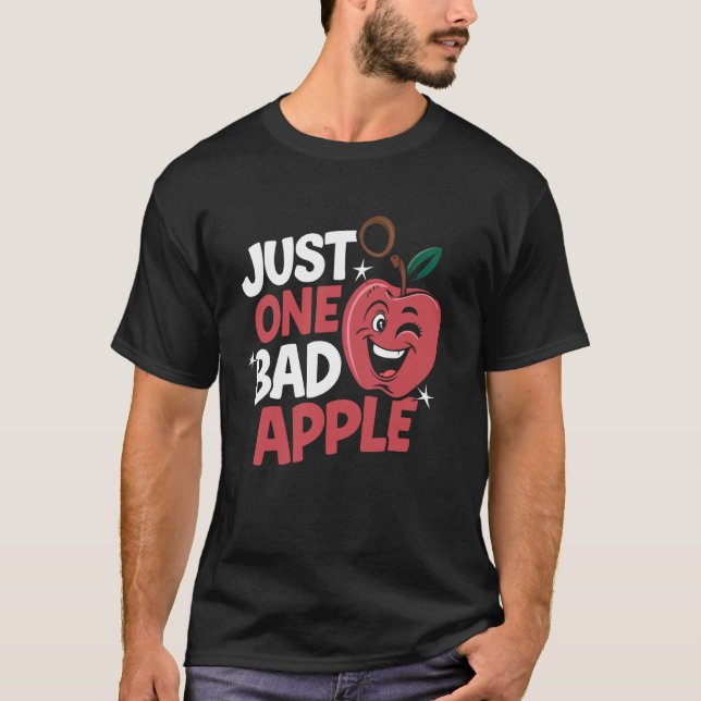 Camiseta Sólo una mala manzana (Anverso)