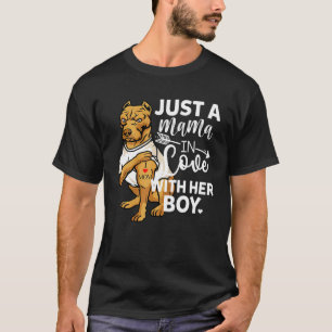 Camiseta Sólo una mamá enamorada de su chico Amo a mamá Pit
