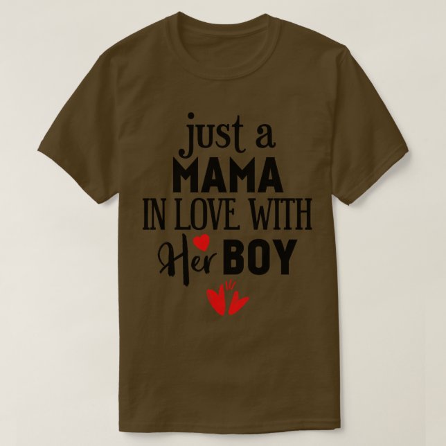 Camiseta Sólo una mamá enamorada de sus niños (Diseño del anverso)