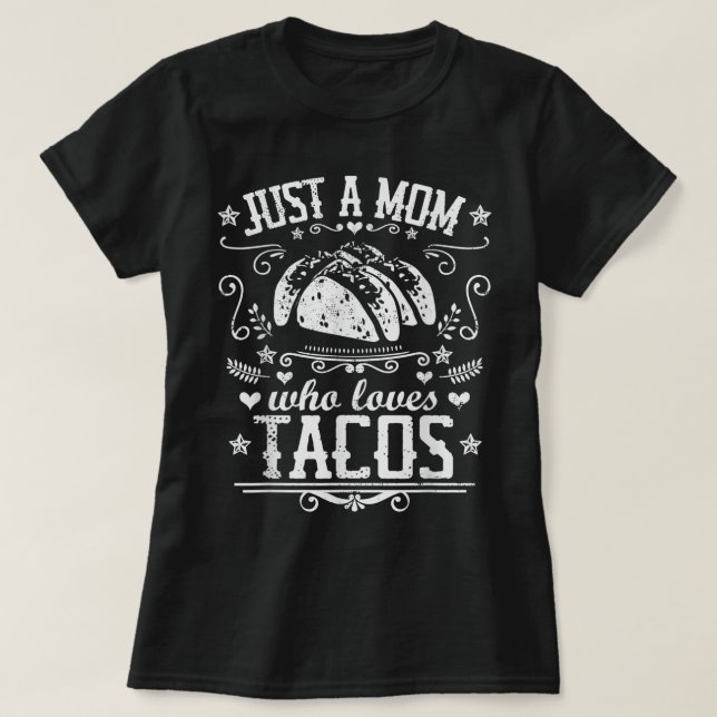 Camiseta SOLO UNA MAMÁ QUE AMA A LA DIVERSA Madre TACOS Cin (Diseño del anverso)