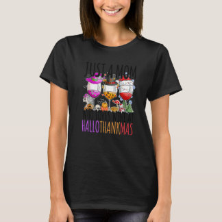 Camiseta Sólo una mamá que ama el vino en Hallothanksmas