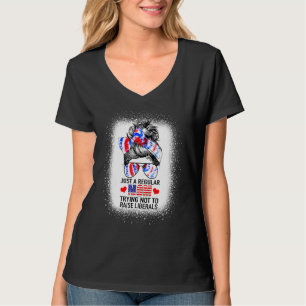 Camiseta Sólo Una Mamá Regular Intenta No Criar Liberales T