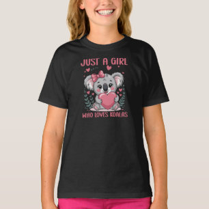 Camiseta Solo Una Niña Que Ama A Los Koalas Niños