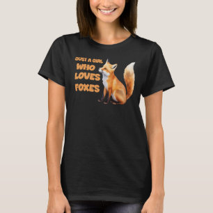 Camiseta Solo Una Niña Que Ama A Los Zorros Niña