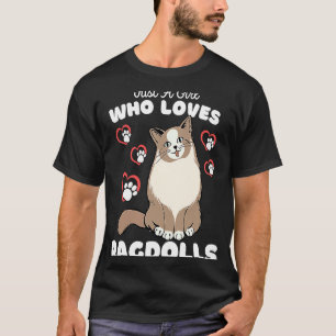Camiseta Solo Una Niña Que Ama Los Ragdolls Gatito Lindo Ni