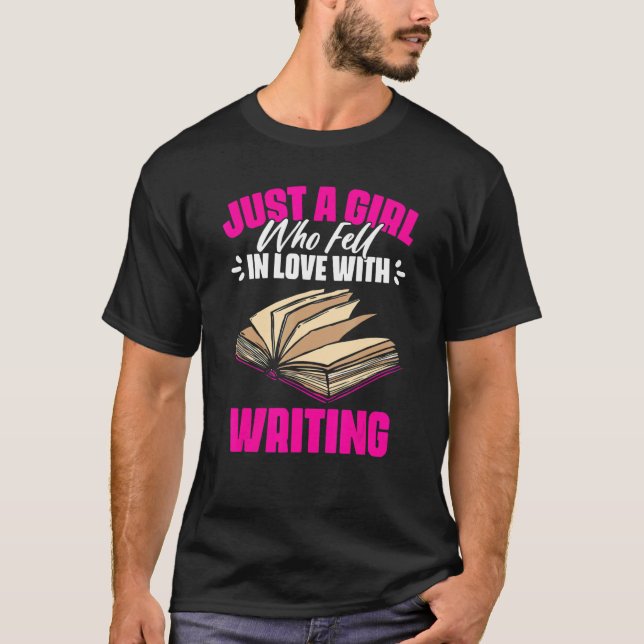 Camiseta Sólo Una Novela Chica Escribiendo Para Una Nove Es (Anverso)