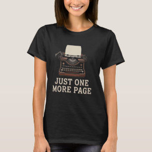 Camiseta Sólo una página más máquina de escribir vintage