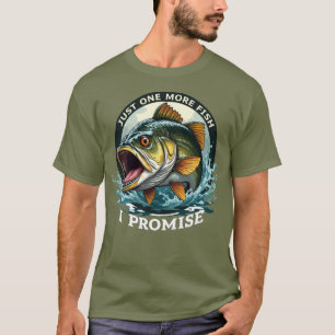 Camiseta Sólo Una Pesca Más Lo Prometo Divertida Pesca