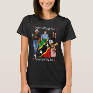 Camiseta Solo una sobrina de St Kitts viviendo su mejor vid