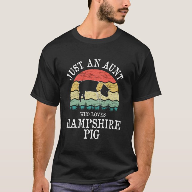 Camiseta Solo una tía que ama el cerdo de Hampshire (Anverso)