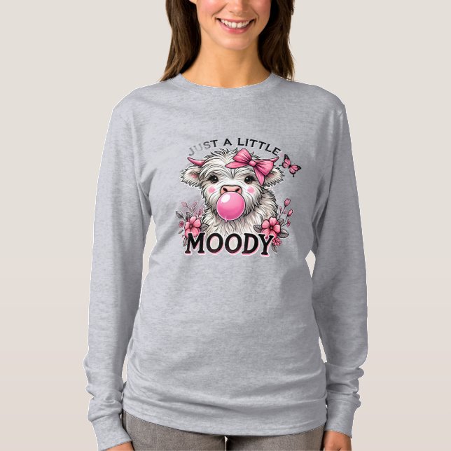 Camiseta Sólo una vaca bebé un poco malhumorada (Anverso)