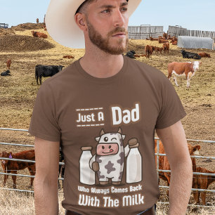 Camiseta Solo una vaca divertida con Chistes de papá lecher