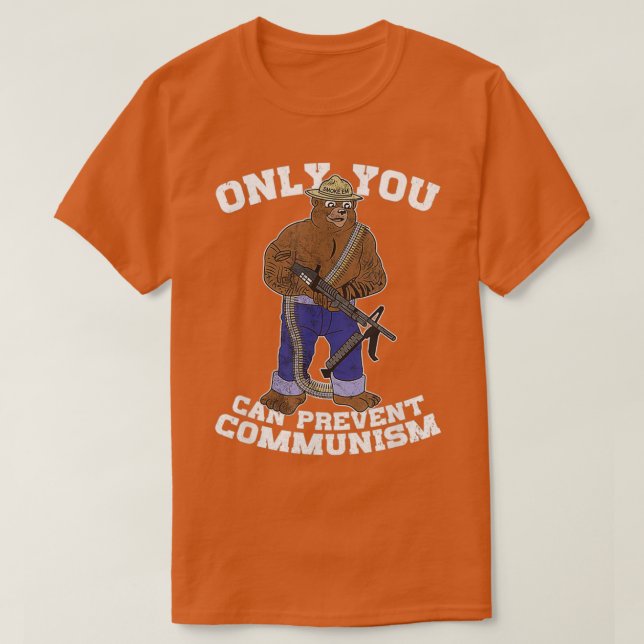 Camiseta Sólo Ustedes Pueden Evitar El Oso De Caza Del Comu (Diseño del anverso)