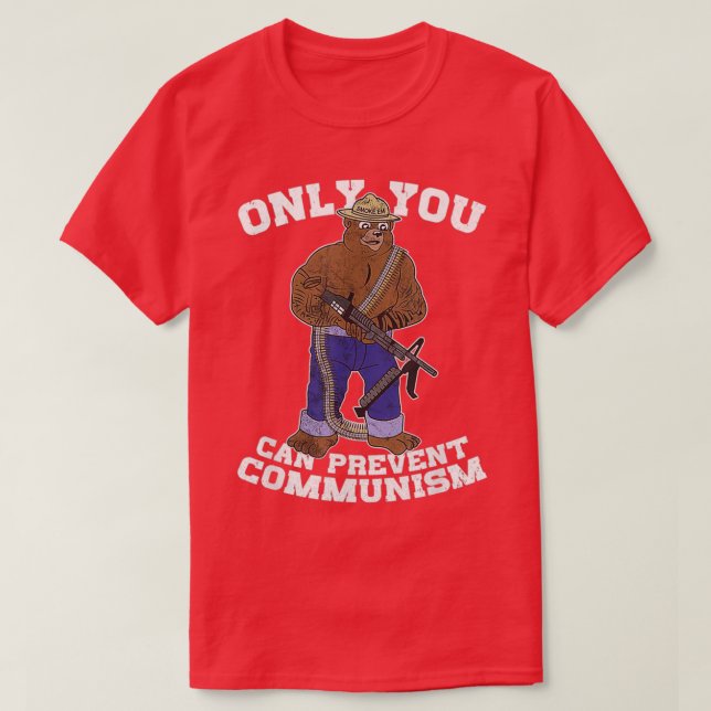 Camiseta Sólo Ustedes Pueden Evitar El Oso De Caza Del Comu (Diseño del anverso)