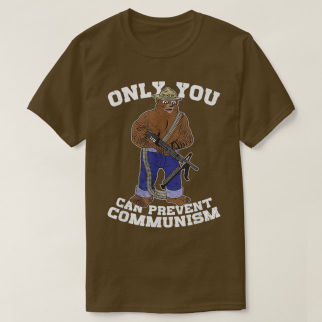Camiseta Sólo Ustedes Pueden Evitar El Oso De Caza Del Comu (Diseño del anverso)