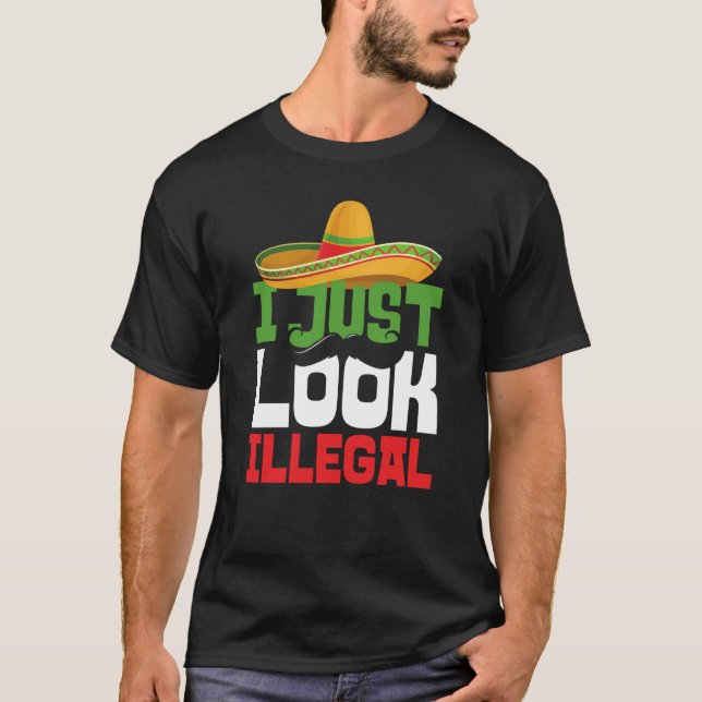 Camiseta Solo veo el fuego mexicano ilegal de la bandera Ci (Anverso)