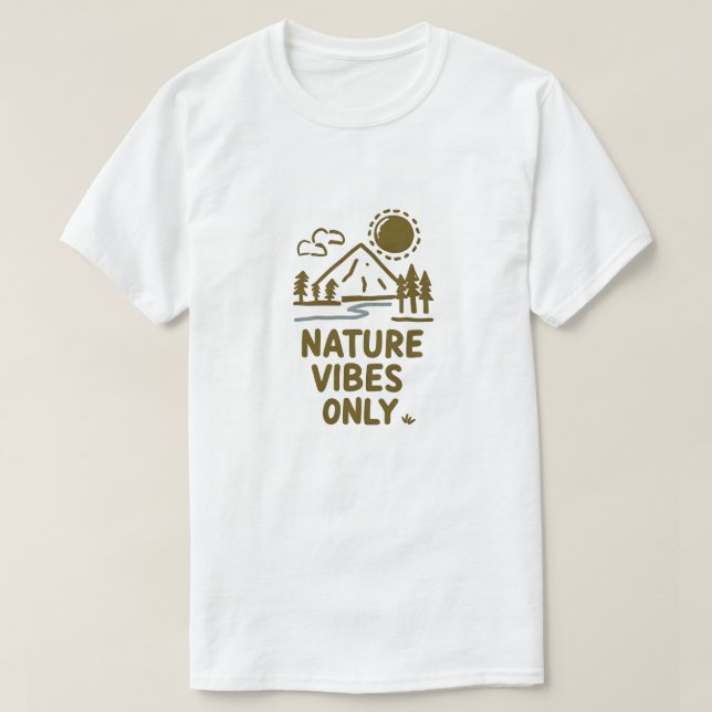 Camiseta Sólo Vibes de Naturaleza (Diseño del anverso)