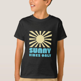 Camiseta Sólo Vibes Sunny - Gráfico Retro Sunshine Negrita