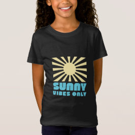 Camiseta Sólo Vibes Sunny - Gráfico Retro Sunshine Negrita