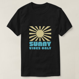 Camiseta Sólo Vibes Sunny - Gráfico Retro Sunshine Negrita