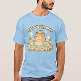 Camiseta Sólo Vibraciones de Carpincho Cute Kawaii