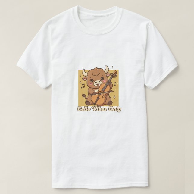 Camiseta Solo Vibraciones de Cello (Diseño del anverso)