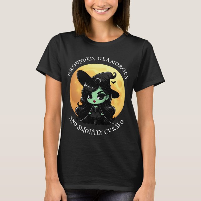 Camiseta Sólo vibraciones Green Glam y Full Moon Graphic (Anverso)