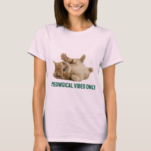 Camiseta Sólo vibraciones meowgicas - Naranja capo capo