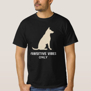Camiseta Sólo vibraciones positivas - Arte de silueta de pe