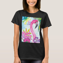 Camiseta Solo Vibraciones Rosadas – Flamenco Rosa