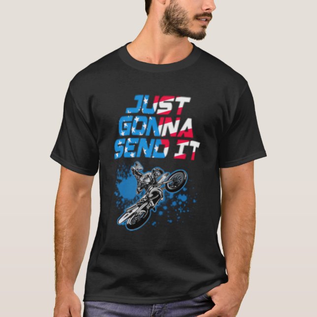 Camiseta Sólo voy a enviarlo en bicicleta de moto-cruz (Anverso)