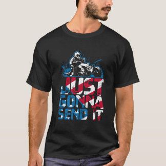 Camiseta Solo Voy a Enviarlo Patriótico Bandera Americana Q