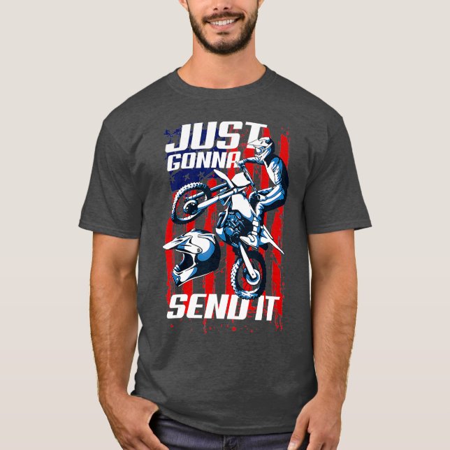 Camiseta Solo voy a mandarlo a Estados Unidos Bandera Ameri (Anverso)