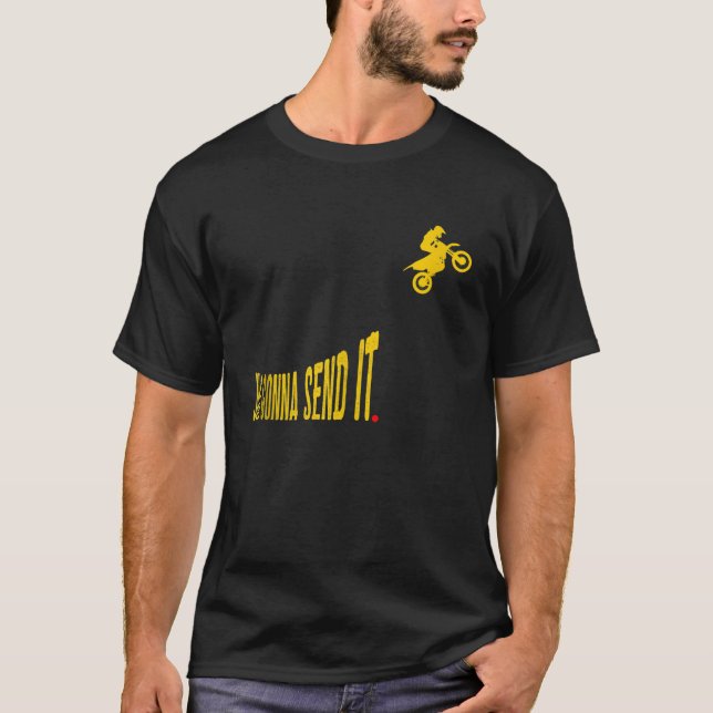 Camiseta Solo voy a mandarlo divertido meme de motos sucias (Anverso)