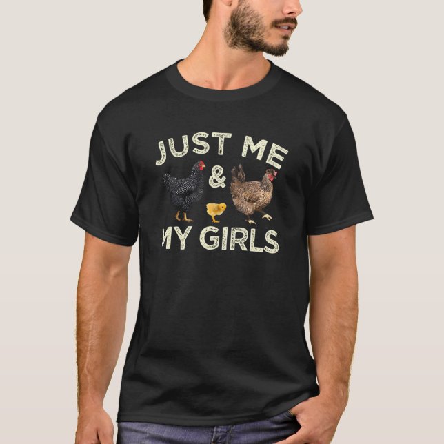 Camiseta Solo Yo Y Mis Chicas Granja De Pollos (Anverso)