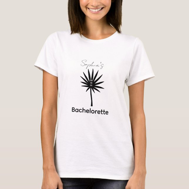 Camiseta Soltera minimalista negra y blanca (Anverso)