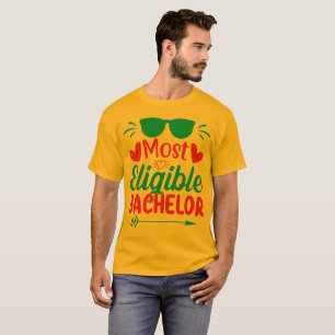 Camiseta Soltero Más Elegible boda de hombres