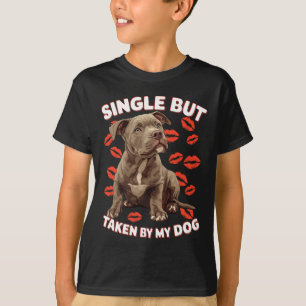 Camiseta Soltero Pero Tomado Por Mi Perro Valentine Diverti