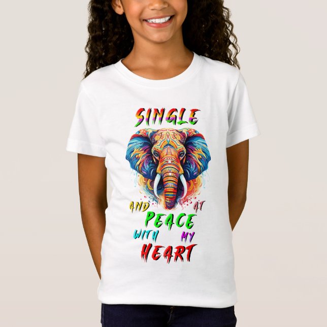 Camiseta Soltero Y En Paz Con Mi Corazón (Anverso)