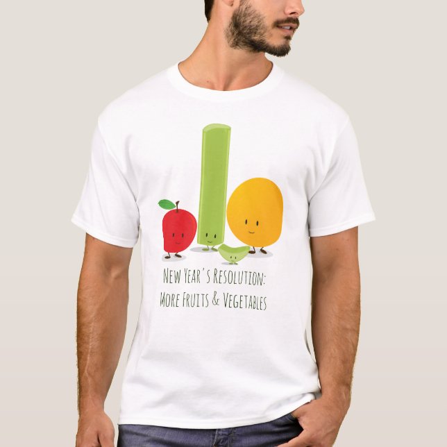 Camiseta Solución de Año Nuevo para Alimentos Saludables (Anverso)